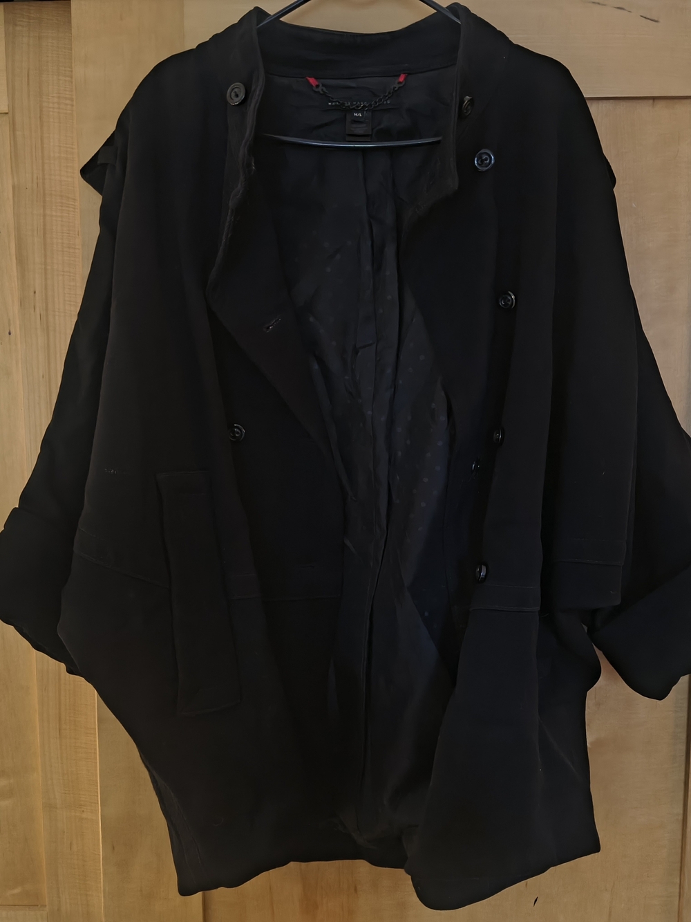 Marc by Marc Jacobs Black Oversized Women's Cape Coat Size M/L